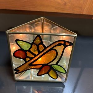 Candle Holder with Bird